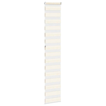 vidaXL Doppelrollo Marmorbeige 40x230 cm Stoffbreite 35,9 cm Polyester