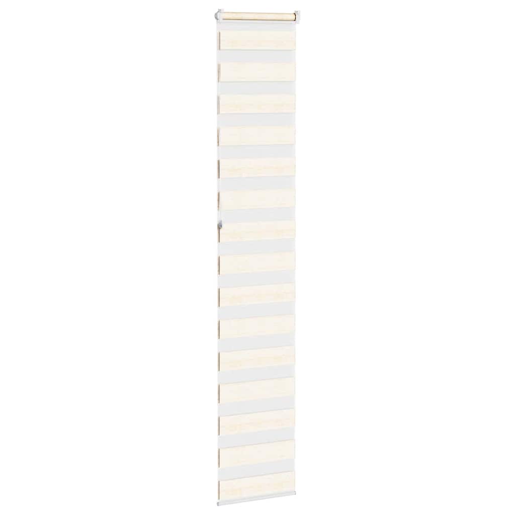 vidaXL Doppelrollo Marmorbeige 45x230 cm Stoffbreite 40,9 cm Polyester