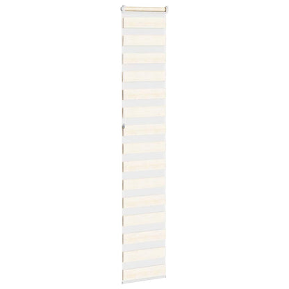 vidaXL Doppelrollo Marmorbeige 45x230 cm Stoffbreite 40,9 cm Polyester