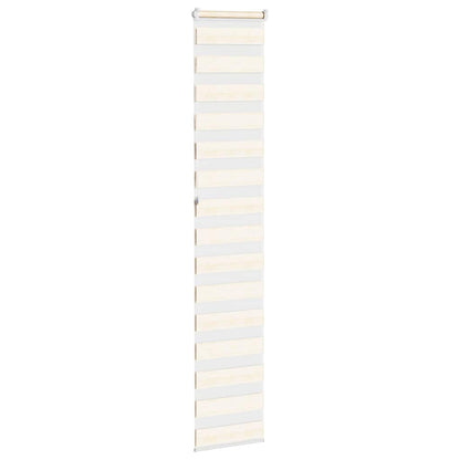 vidaXL Doppelrollo Marmorbeige 50x230 cm Stoffbreite 45,9 cm Polyester