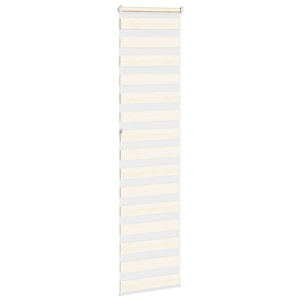vidaXL Doppelrollo Marmorbeige 55x230 cm Stoffbreite 50,9 cm Polyester