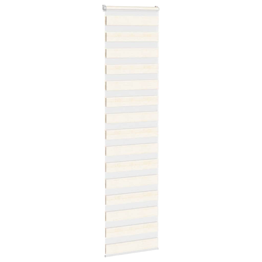 vidaXL Doppelrollo Marmorbeige 60x230 cm Stoffbreite 55,9 cm Polyester