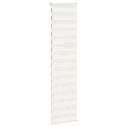 vidaXL Doppelrollo Marmorbeige 60x230 cm Stoffbreite 55,9 cm Polyester
