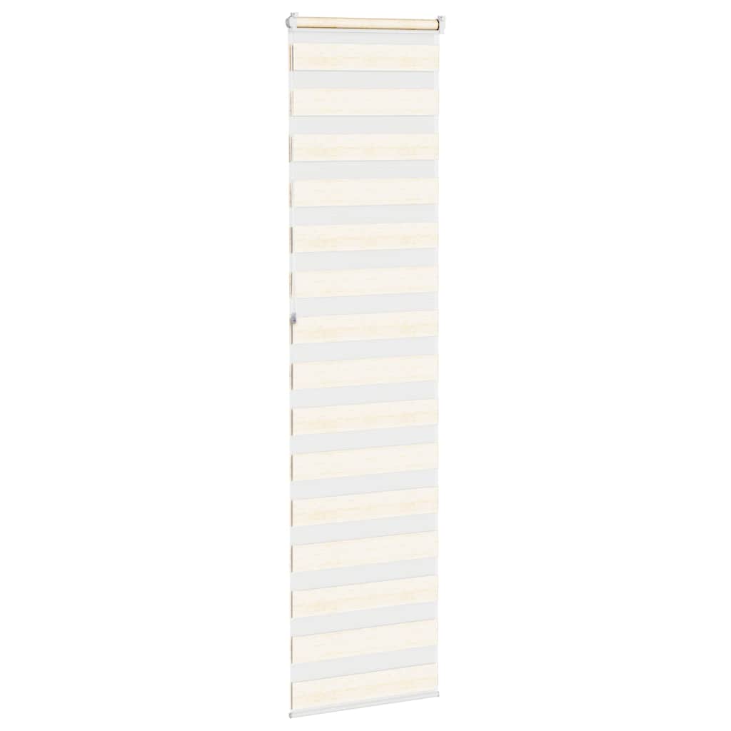 vidaXL Doppelrollo Marmorbeige 60x230 cm Stoffbreite 55,9 cm Polyester