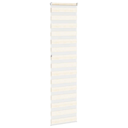 vidaXL Doppelrollo Marmorbeige 60x230 cm Stoffbreite 55,9 cm Polyester
