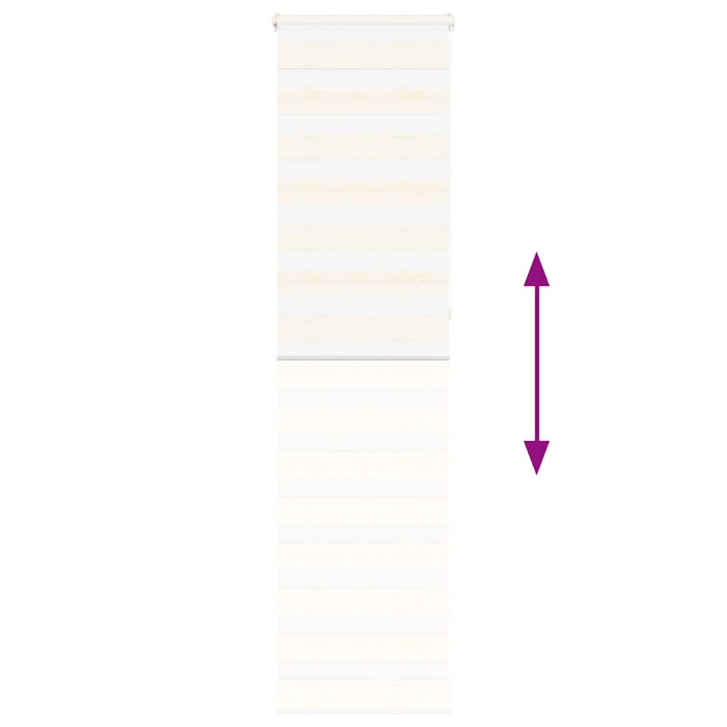 Doppelrollo Marmorbeige 65x230 cm Stoffbreite 60,9 cm Polyester