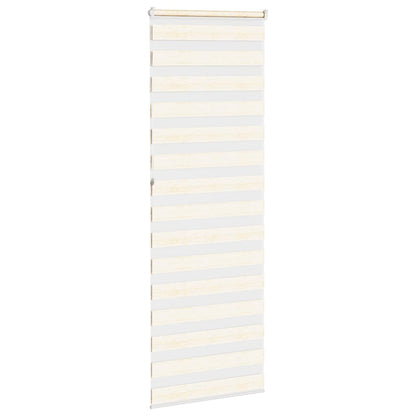 vidaXL Doppelrollo Marmorbeige 70x230 cm Stoffbreite 65,9 cm Polyester
