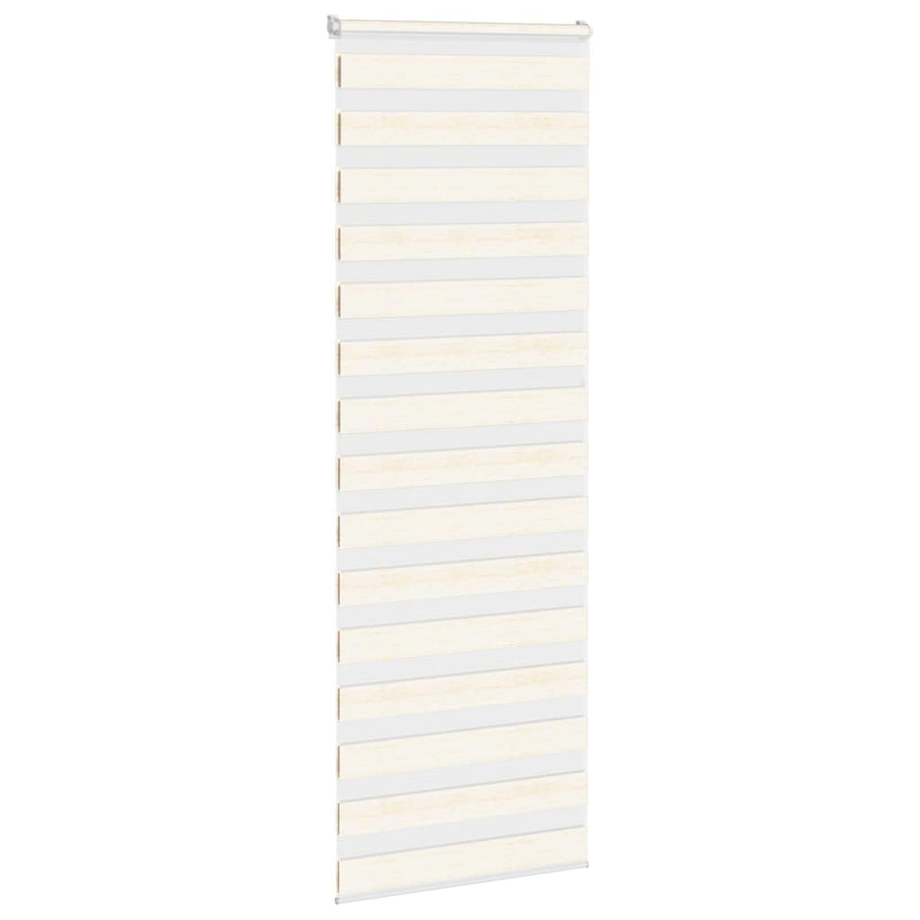 vidaXL Doppelrollo Marmorbeige 75x230 cm Stoffbreite 70,9 cm Polyester