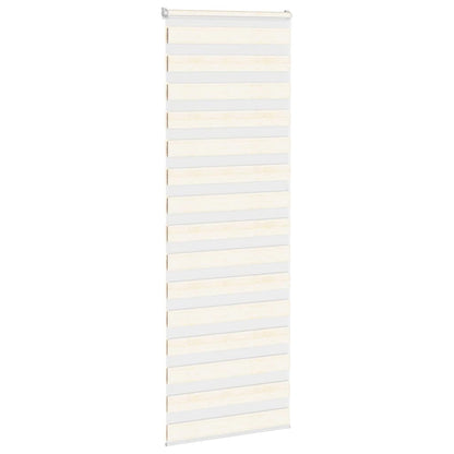 vidaXL Doppelrollo Marmorbeige 75x230 cm Stoffbreite 70,9 cm Polyester