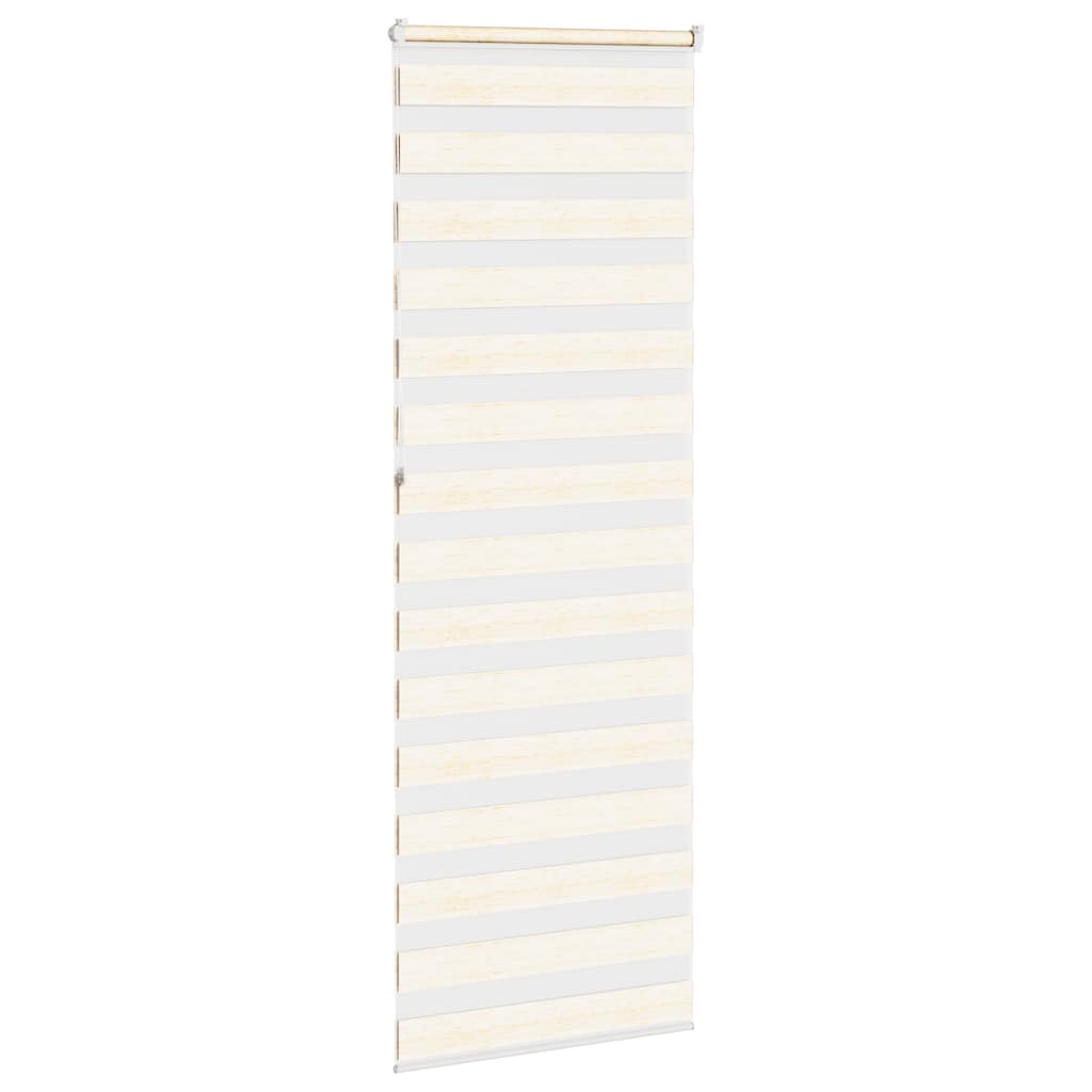 vidaXL Doppelrollo Marmorbeige 75x230 cm Stoffbreite 70,9 cm Polyester