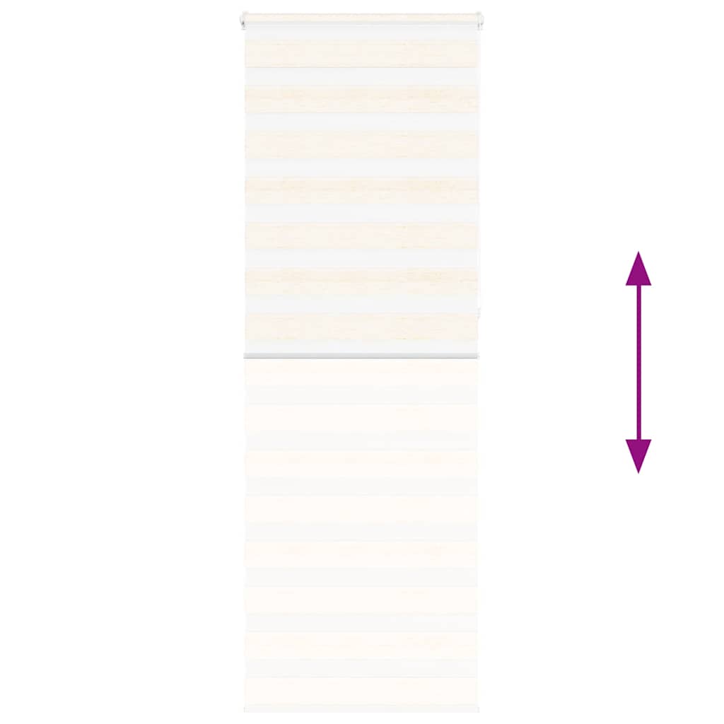 vidaXL Doppelrollo Marmorbeige 75x230 cm Stoffbreite 70,9 cm Polyester