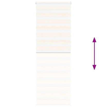 vidaXL Doppelrollo Marmorbeige 75x230 cm Stoffbreite 70,9 cm Polyester
