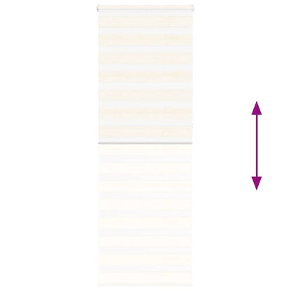 vidaXL Doppelrollo Marmorbeige 80x230 cm Stoffbreite 75,9 cm Polyester