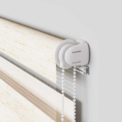 Doppelrollo Marmorbeige 95x230 cm Stoffbreite 90,9 cm Polyester