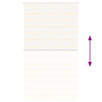 vidaXL Doppelrollo Marmorbeige 125x230cm Stoffbreite 120,9 cm Polyester