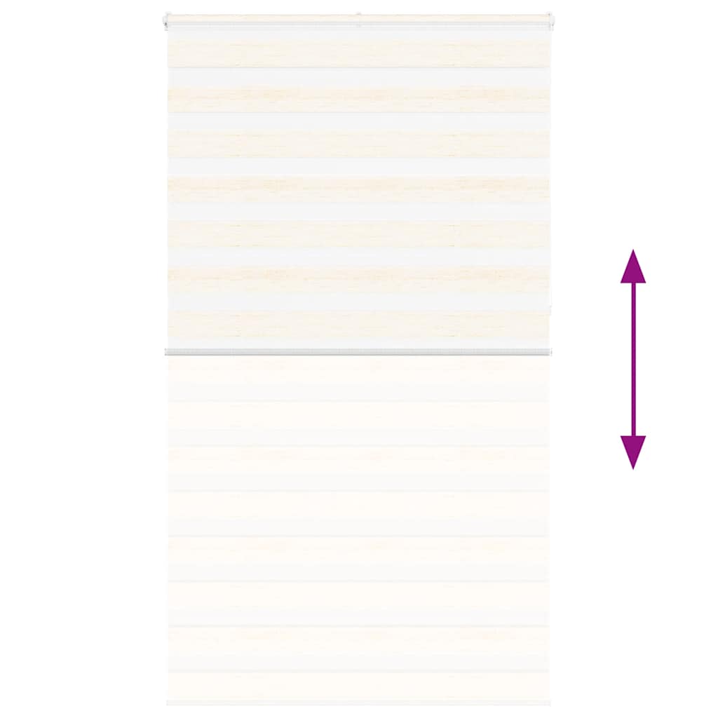 vidaXL Doppelrollo Marmorbeige 130x230cm Stoffbreite 125,9 cm Polyester