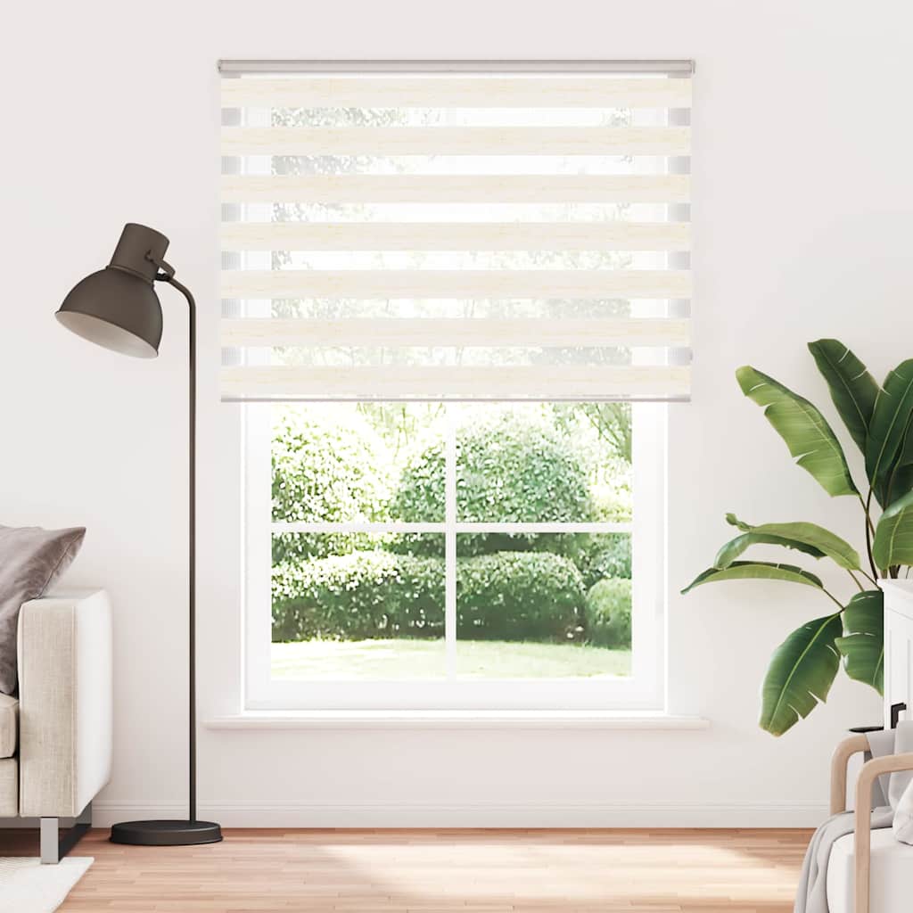 vidaXL Doppelrollo Marmorbeige 165x230cm Stoffbreite 160,9 cm Polyester