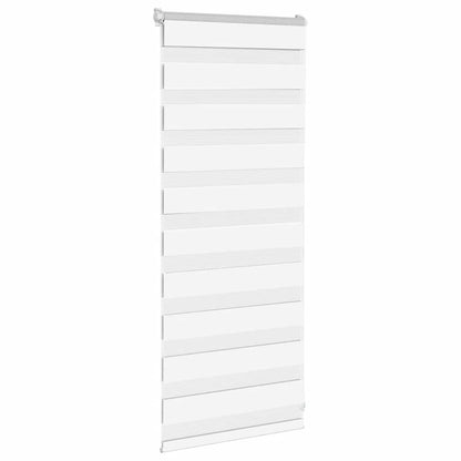 vidaXL Doppelrollo Weiß 55x100 cm Stoffbreite 50,9 cm Polyester