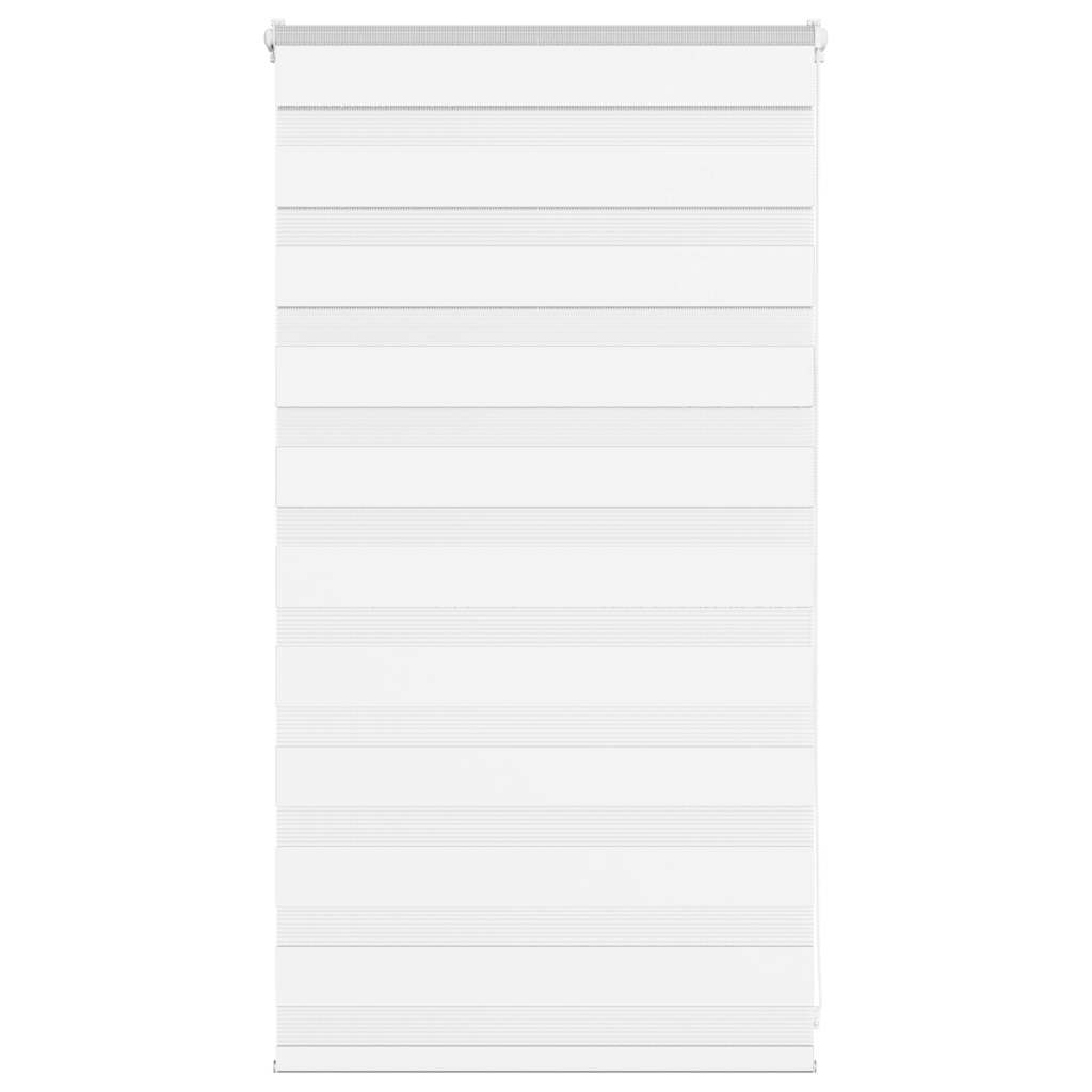 vidaXL Doppelrollo Weiß 85x100 cm Stoffbreite 80,9 cm Polyester