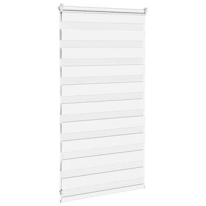 vidaXL Doppelrollo Weiß 90x100 cm Stoffbreite 85,9 cm Polyester