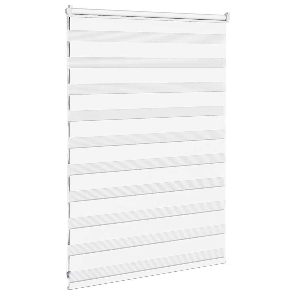 vidaXL Doppelrollo Weiß 110x100 cm Stoffbreite 105,9 cm Polyester