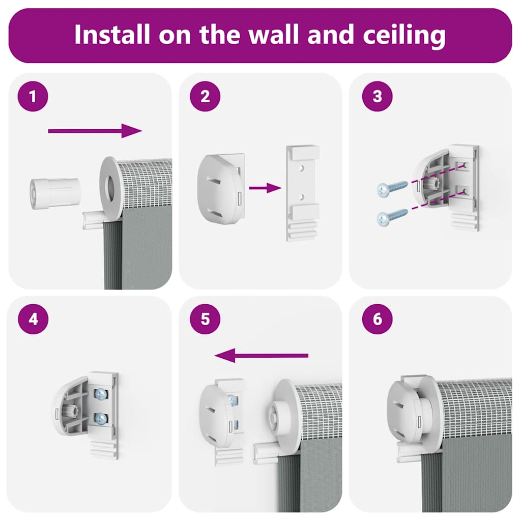 Doppelrollo Weiß 125x100 cm Stoffbreite 120,9 cm Polyester