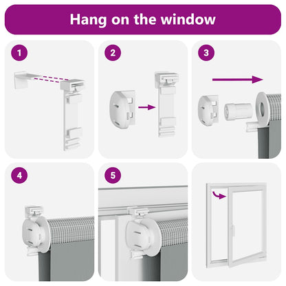 Doppelrollo Weiß 125x100 cm Stoffbreite 120,9 cm Polyester