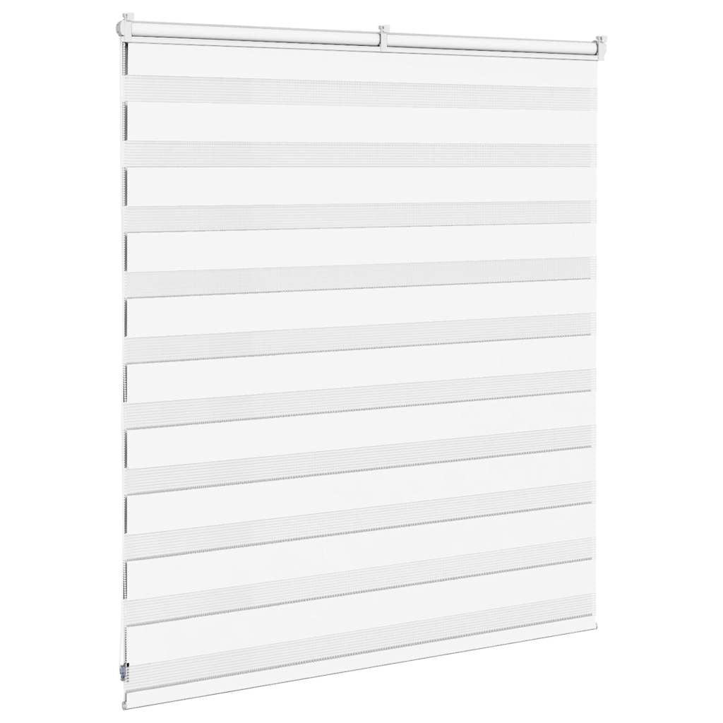 vidaXL Doppelrollo Weiß 130x100 cm Stoffbreite 125,9 cm Polyester