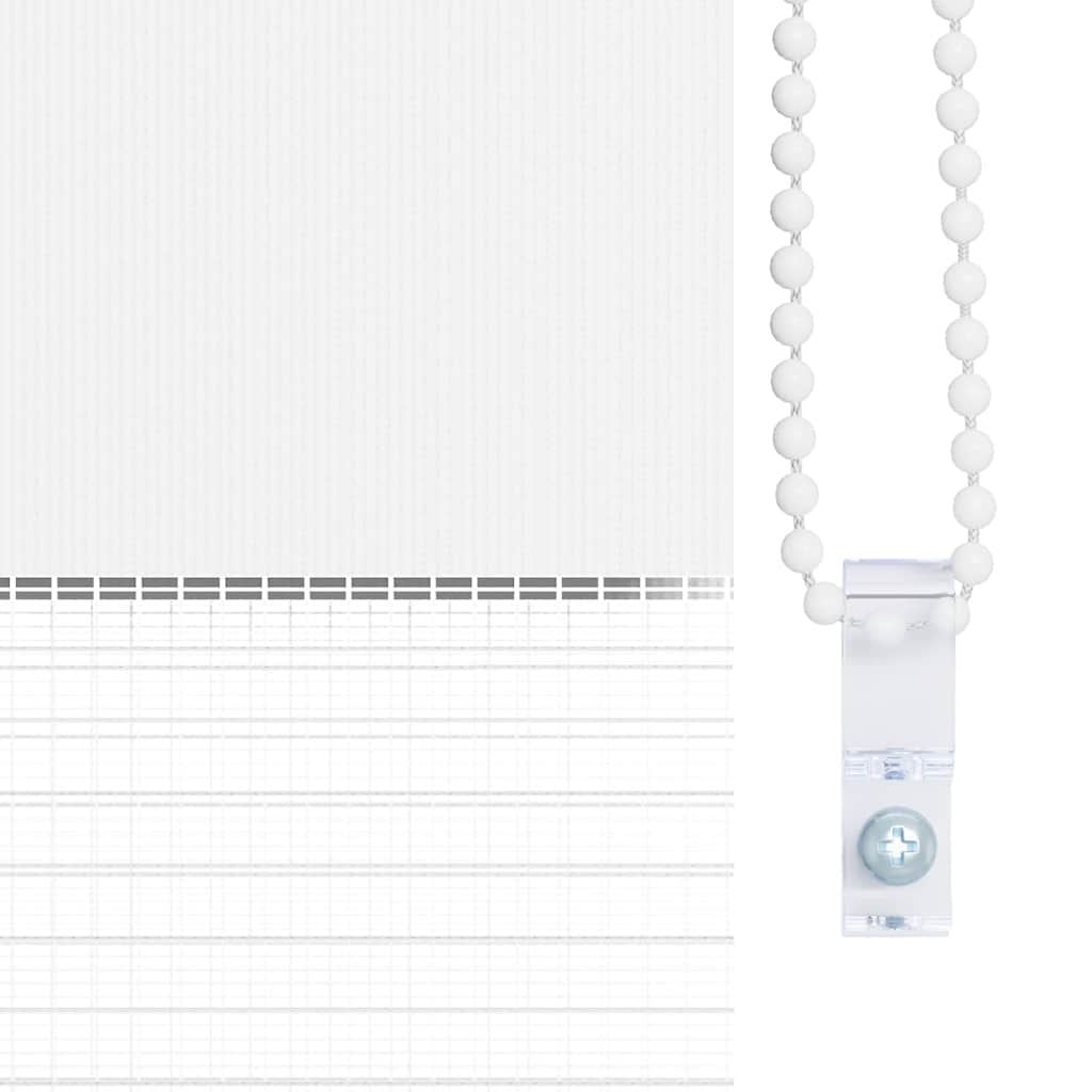 Doppelrollo Weiß 155x100 cm Stoffbreite 150,9 cm Polyester