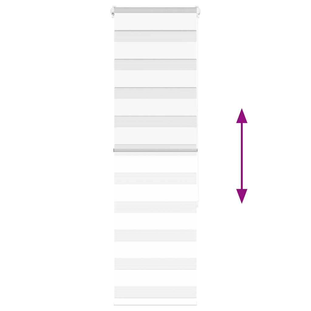 Doppelrollo Weiß 40x150 cm Stoffbreite 35,9 cm Polyester