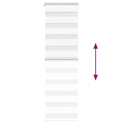 Doppelrollo Weiß 40x150 cm Stoffbreite 35,9 cm Polyester