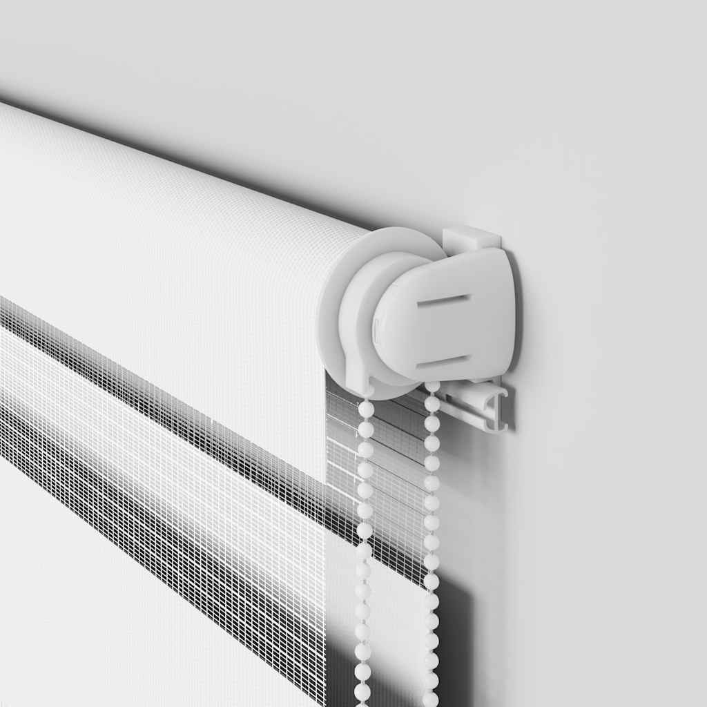 Doppelrollo Weiß 40x150 cm Stoffbreite 35,9 cm Polyester