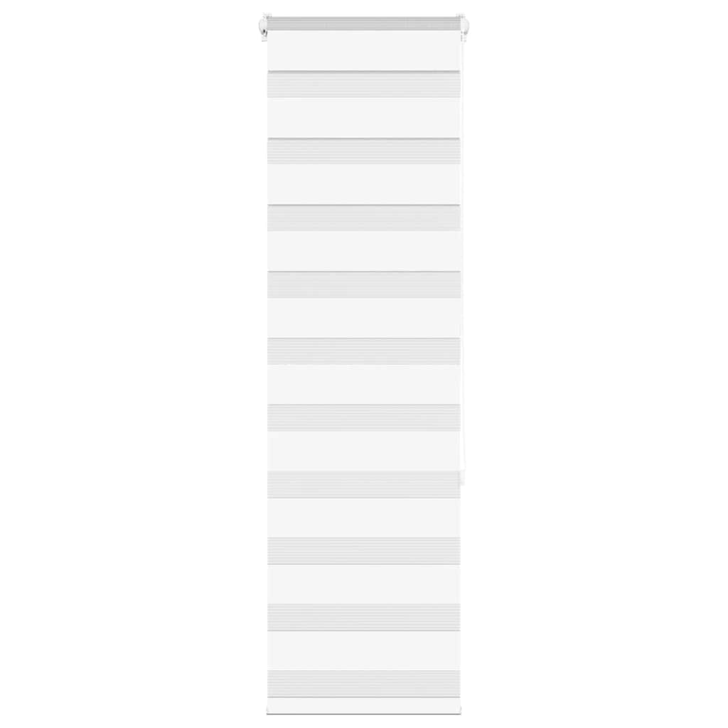 vidaXL Doppelrollo Weiß 45x150 cm Stoffbreite 40,9 cm Polyester