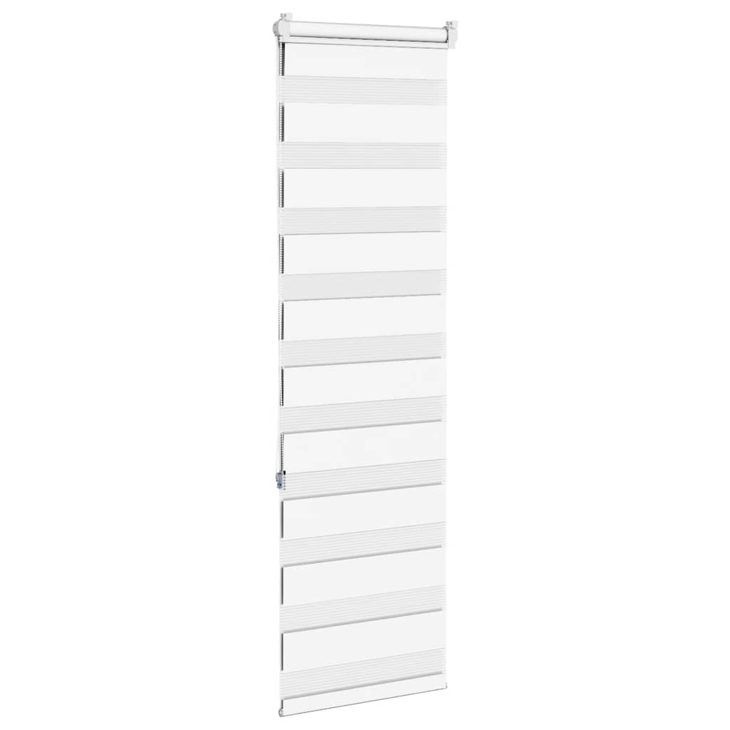 vidaXL Doppelrollo Weiß 45x150 cm Stoffbreite 40,9 cm Polyester