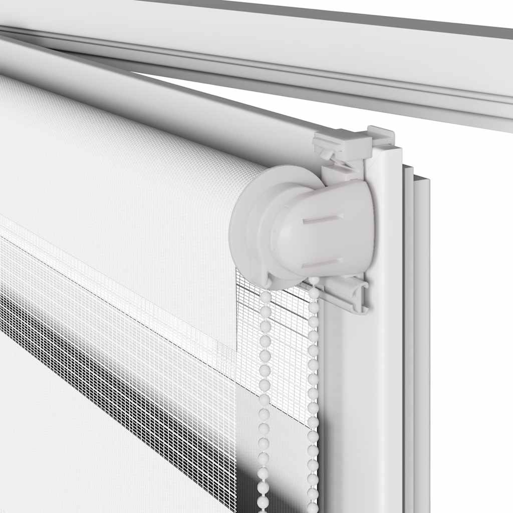 Doppelrollo Weiß 55x150 cm Stoffbreite 50,9 cm Polyester