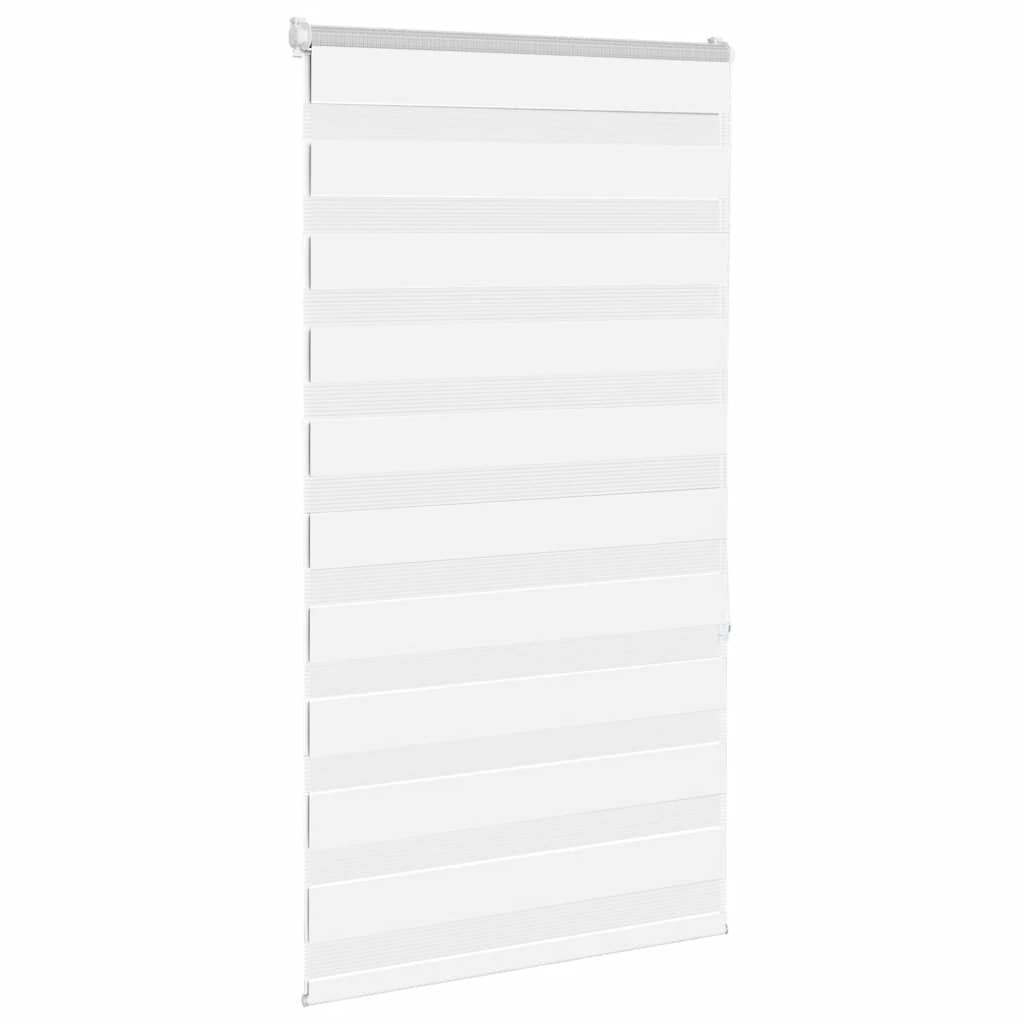 vidaXL Doppelrollo Weiß 85x150 cm Stoffbreite 80,9 cm Polyester