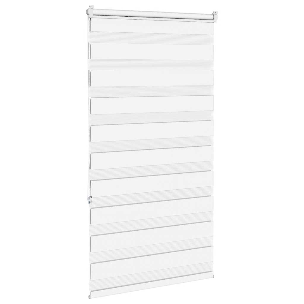 vidaXL Doppelrollo Weiß 85x150 cm Stoffbreite 80,9 cm Polyester