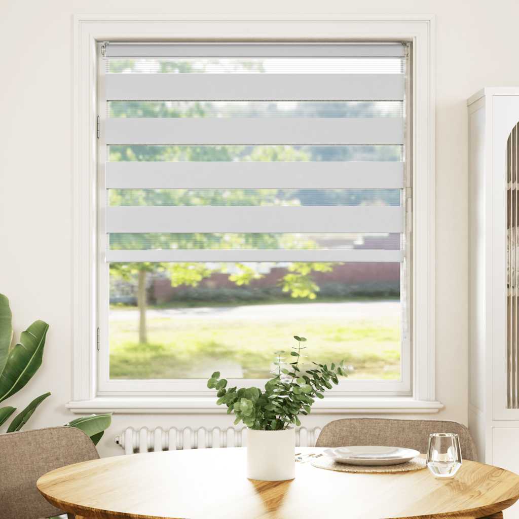 Doppelrollo Weiß 95x150 cm Stoffbreite 90,9 cm Polyester