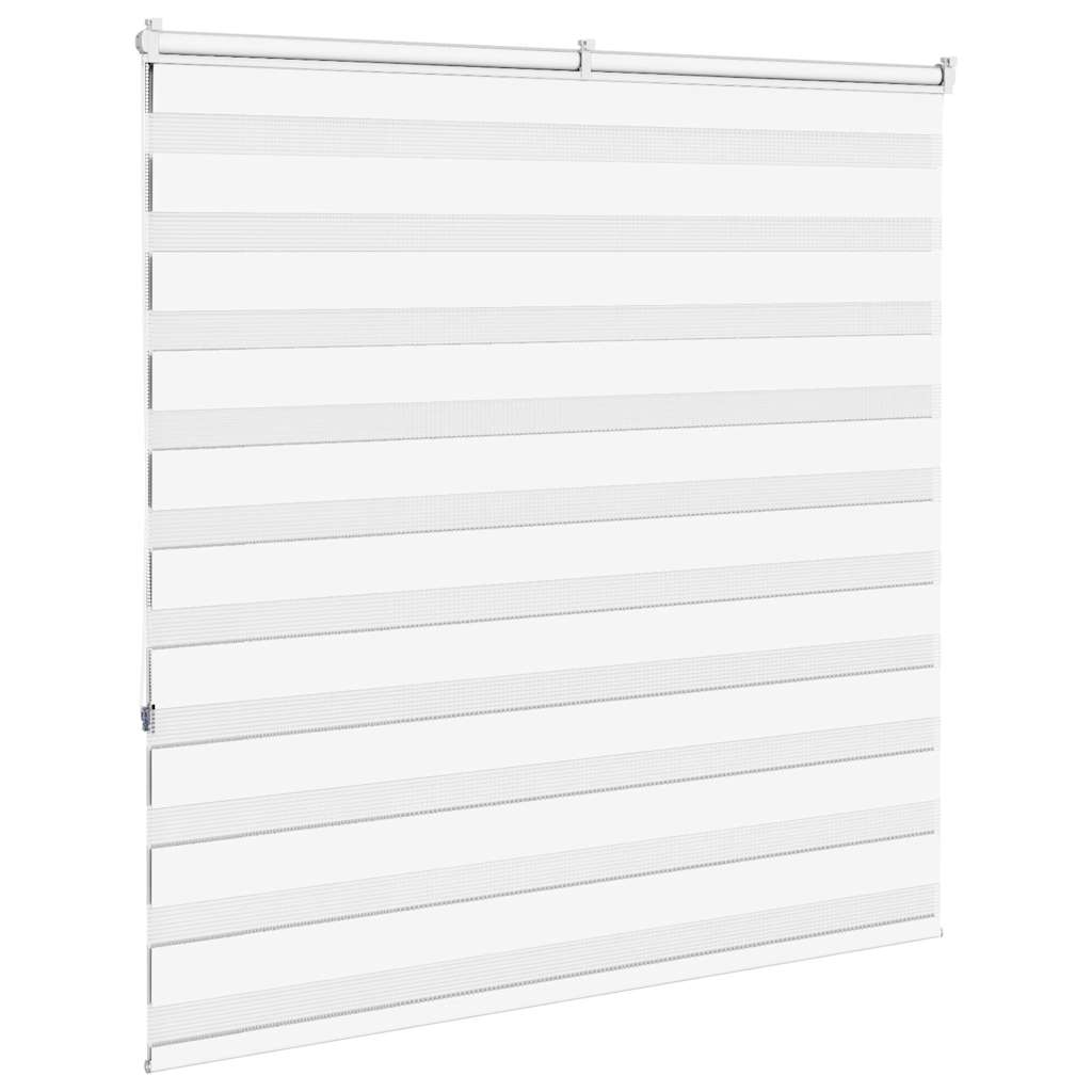 vidaXL Doppelrollo Weiß 150x150 cm Stoffbreite 145,9 cm Polyester