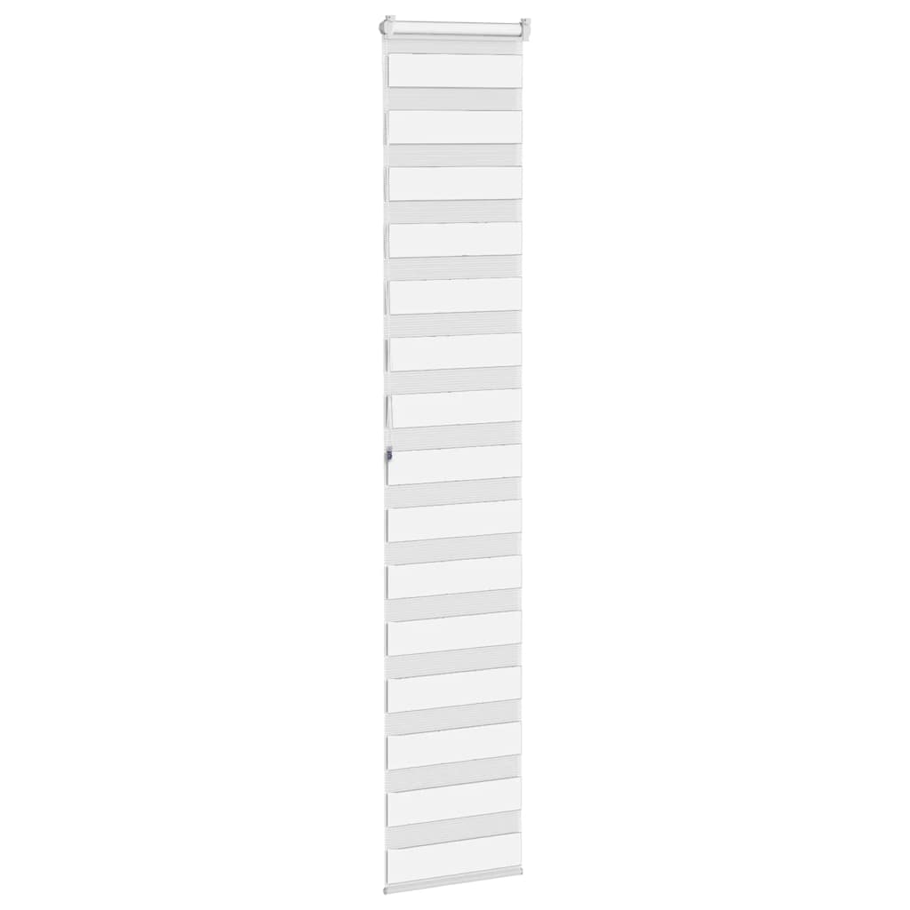 vidaXL Doppelrollo Weiß 40x200 cm Stoffbreite 35,9 cm Polyester