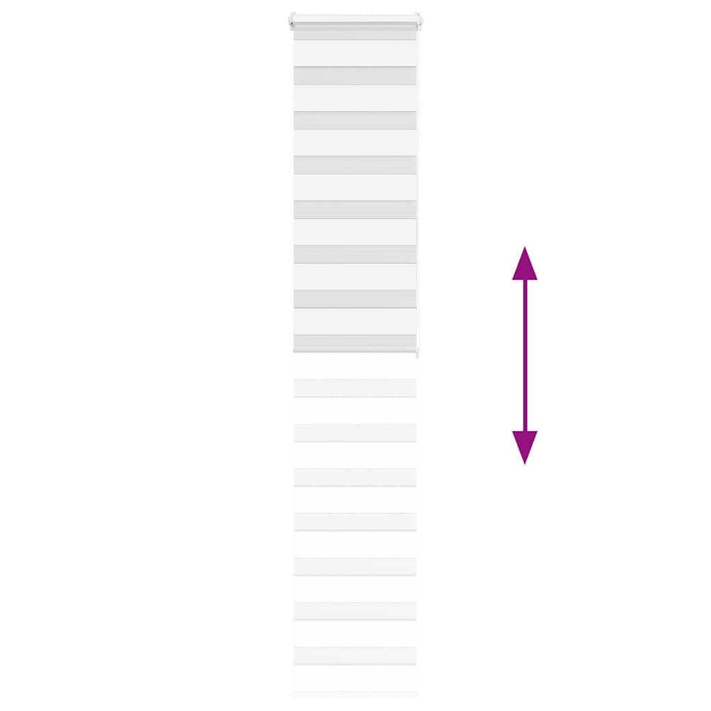 Doppelrollo Weiß 40x200 cm Stoffbreite 35,9 cm Polyester