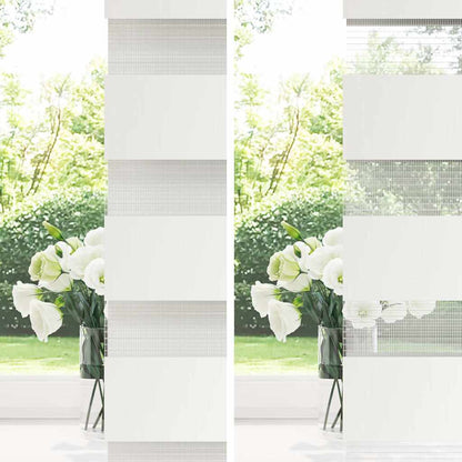 Doppelrollo Weiß 40x200 cm Stoffbreite 35,9 cm Polyester