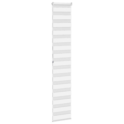 vidaXL Doppelrollo Weiß 45x200 cm Stoffbreite 40,9 cm Polyester