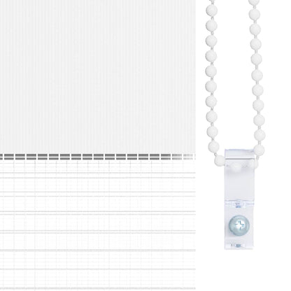 Doppelrollo Weiß 45x200 cm Stoffbreite 40,9 cm Polyester