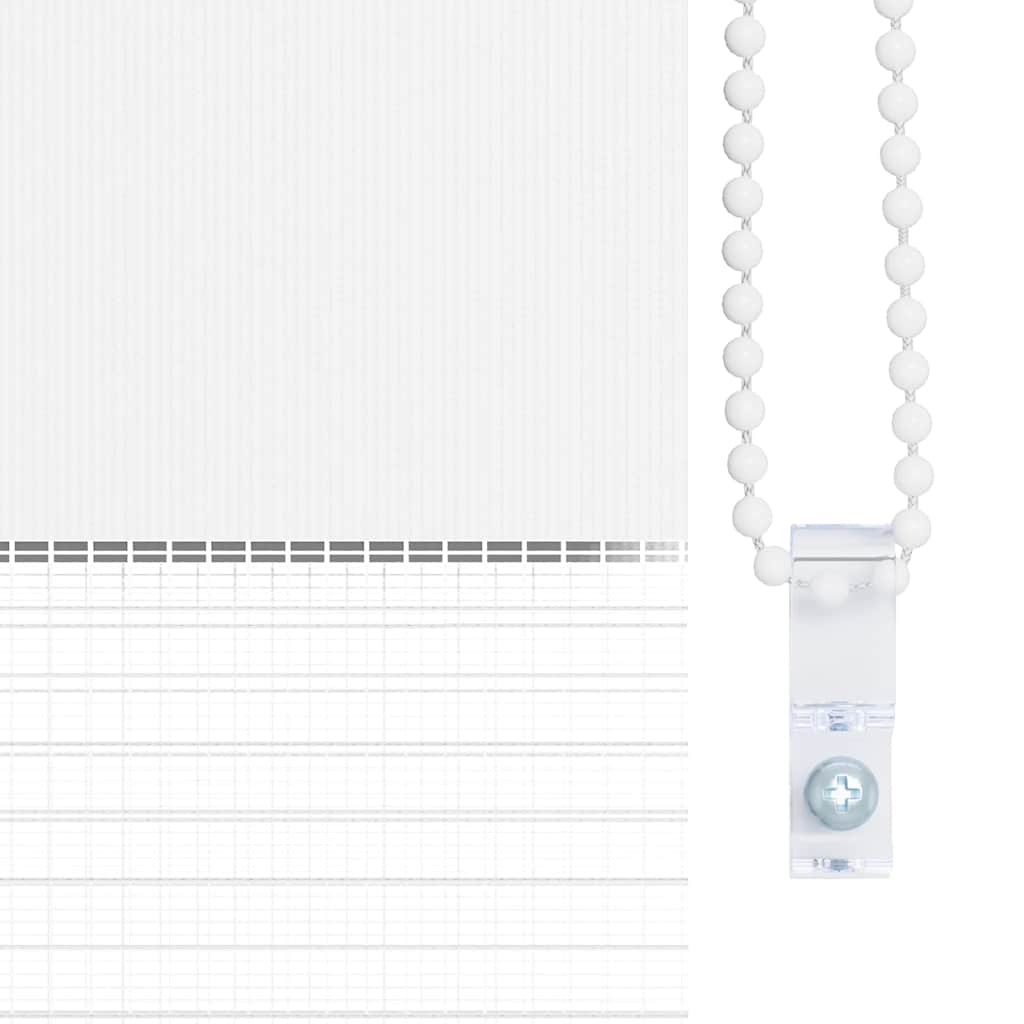 Doppelrollo Weiß 50x200 cm Stoffbreite 45,9 cm Polyester