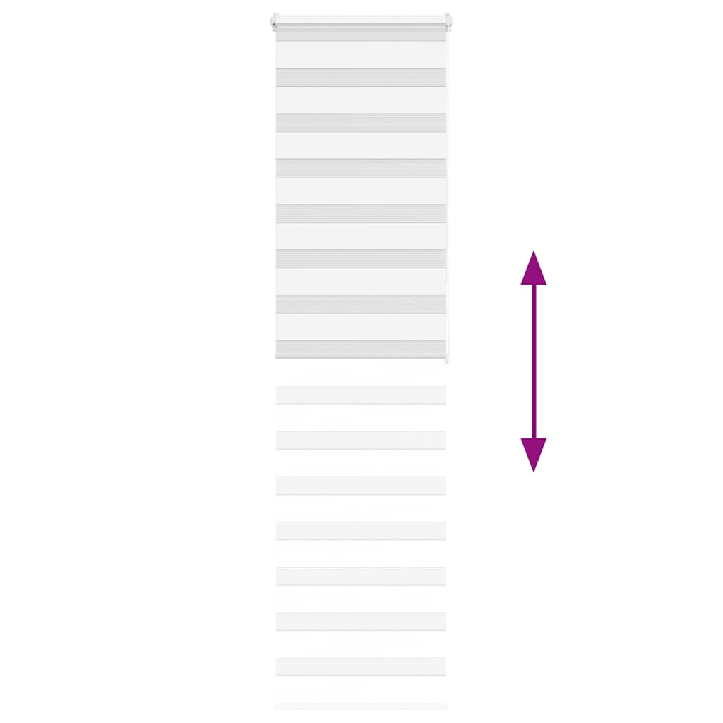 Doppelrollo Weiß 65x200 cm Stoffbreite 60,9 cm Polyester