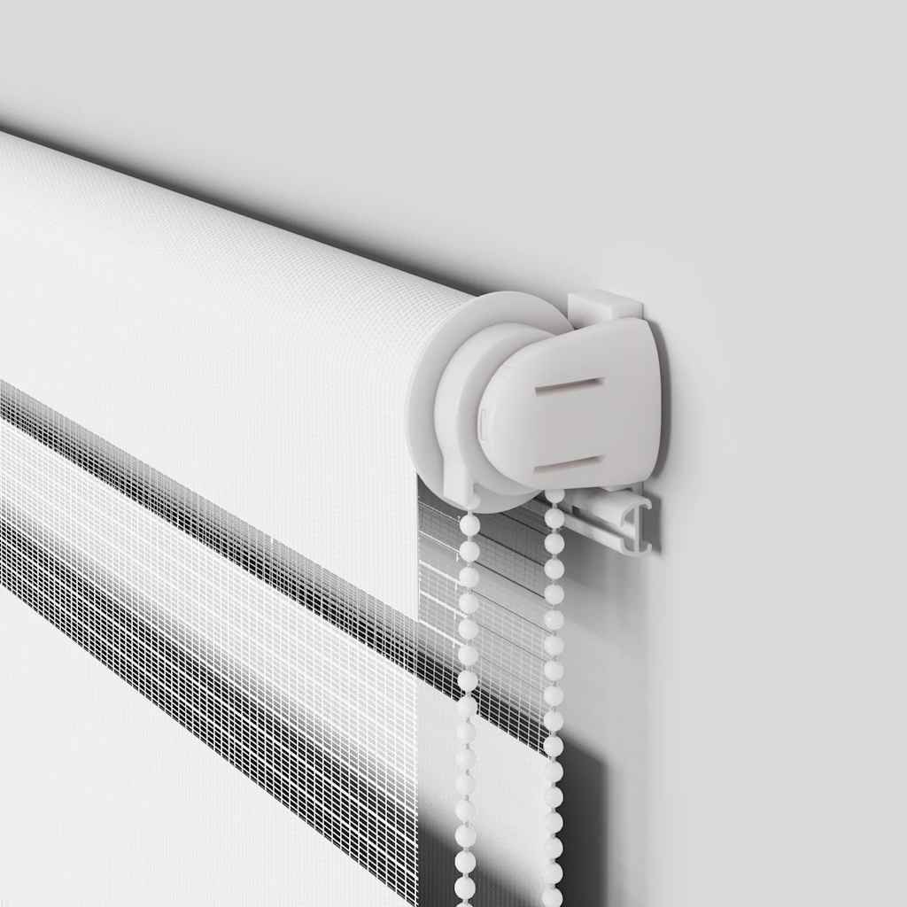 Doppelrollo Weiß 70x200 cm Stoffbreite 65,9 cm Polyester