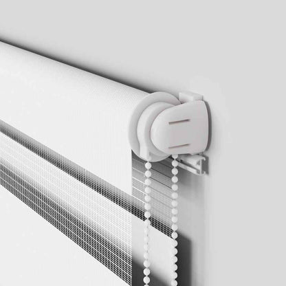 Doppelrollo Weiß 70x200 cm Stoffbreite 65,9 cm Polyester