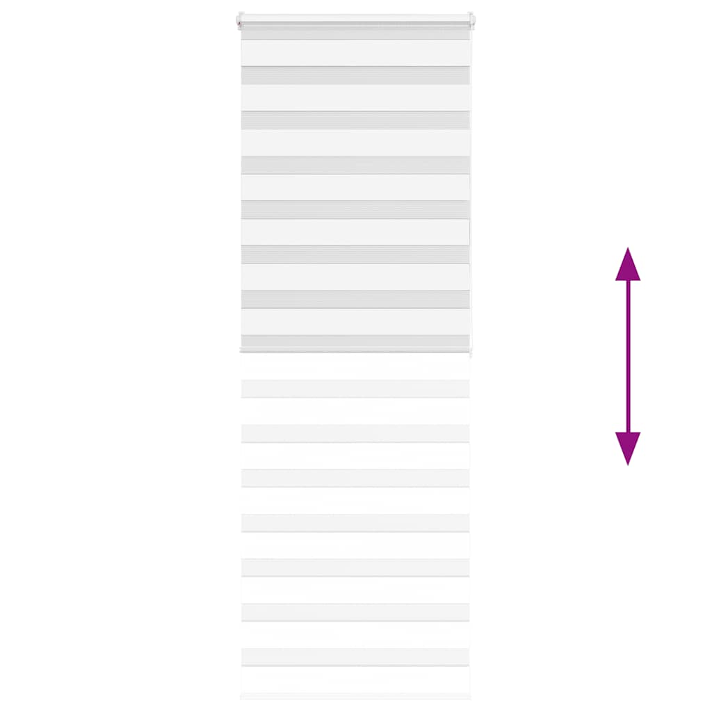 Doppelrollo Weiß 80x200 cm Stoffbreite 75,9 cm Polyester