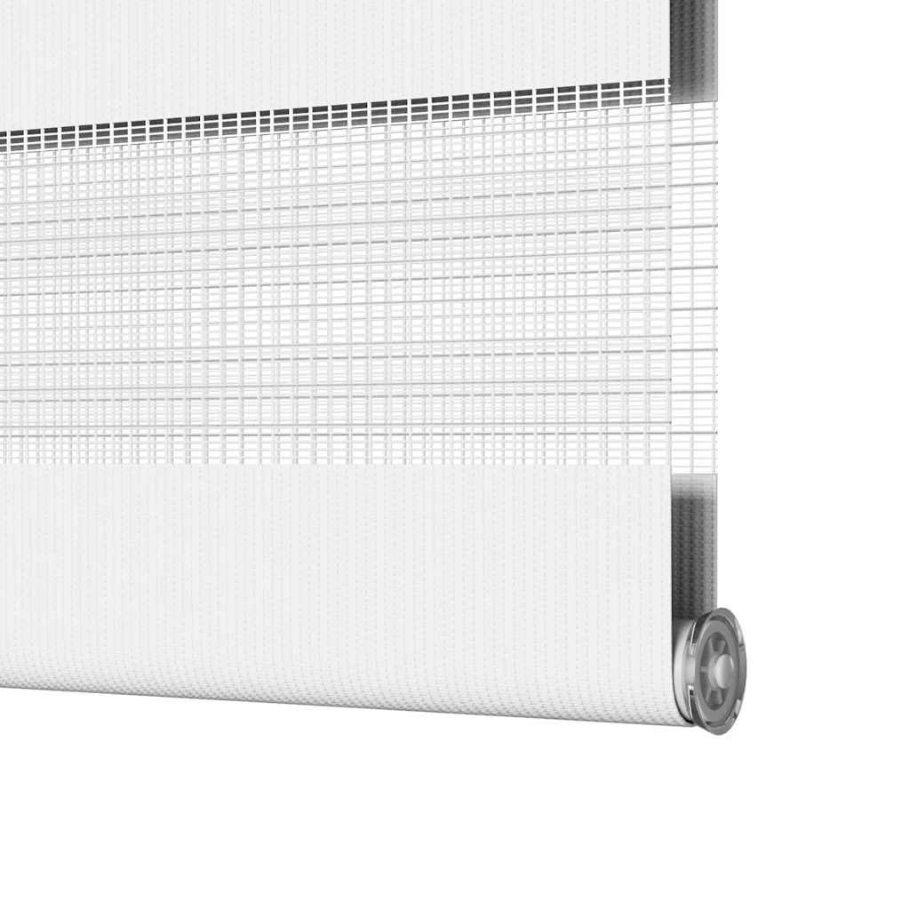 vidaXL Doppelrollo Weiß 115x200 cm Stoffbreite 110,9 cm Polyester